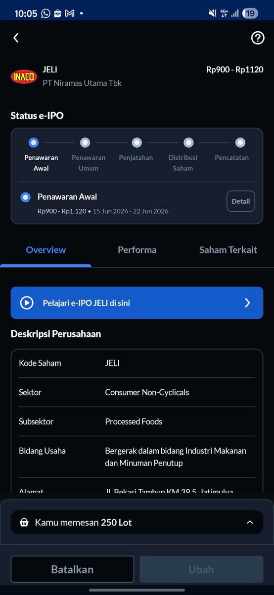 Defandro10's tweet photo. ikutan maraton IPO jalur santuy haha. pesen di Ajaib emang magis, gatau napa sering kecipratan jatah allotment melimpah kalo e-IPO di sini. ritel mah ngikut arus bandar aja~ #AplikasiAjaib #IPOHunter #BursaEfekIndonesia #TraderSaham https://t.co/bKIu8hlD1B