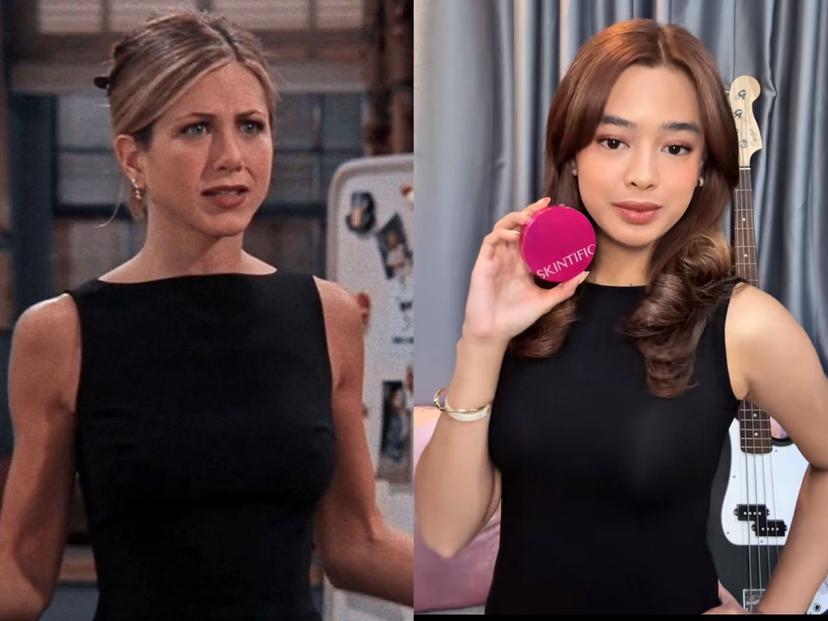 idontknowmeya's tweet photo. andre: style aqeela menurut lo gimana?
mohan: style aqeela keren-keren, mirip jennifer aniston.

ME: HAH? JENNIFER ANISTON???? IH IYAAA RACHEL GREEN!!! ❤️‍🔥
(ps: gue langsung inget jen di friends as rachel green, monica sama rachel tuh outfitsnya fav bgt super chic and simple). https://t.co/wIxiOESHVy