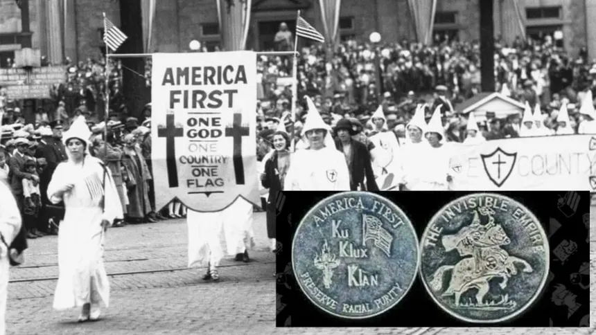 morphlex's tweet photo. @gregjstoker Why not just say American working people first. The whole America first thing is a bit from the KKK. Please, stop using this phrase. https://t.co/xYYDB6tD0d
