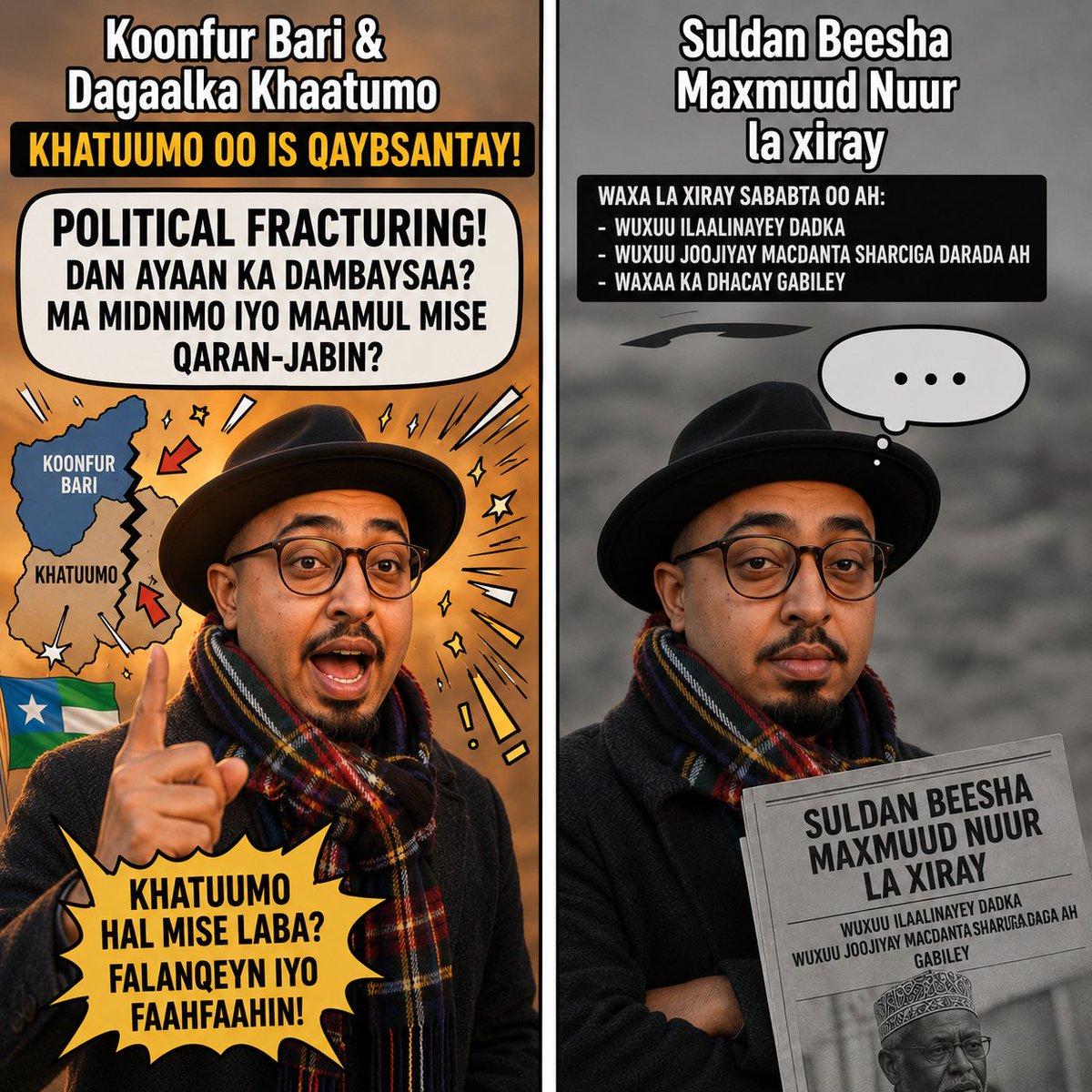 GadabursiKing's tweet photo. The mentality of the "Gooni Goosad". They completely avoid all Awdal and Gabiley issues and look to serve their Idoor patron's political narratives online. @MediaWararka @Guntigaab #Awdal #Gabiley #Dabodhilif #Idoor https://t.co/Ui1zpGAz14