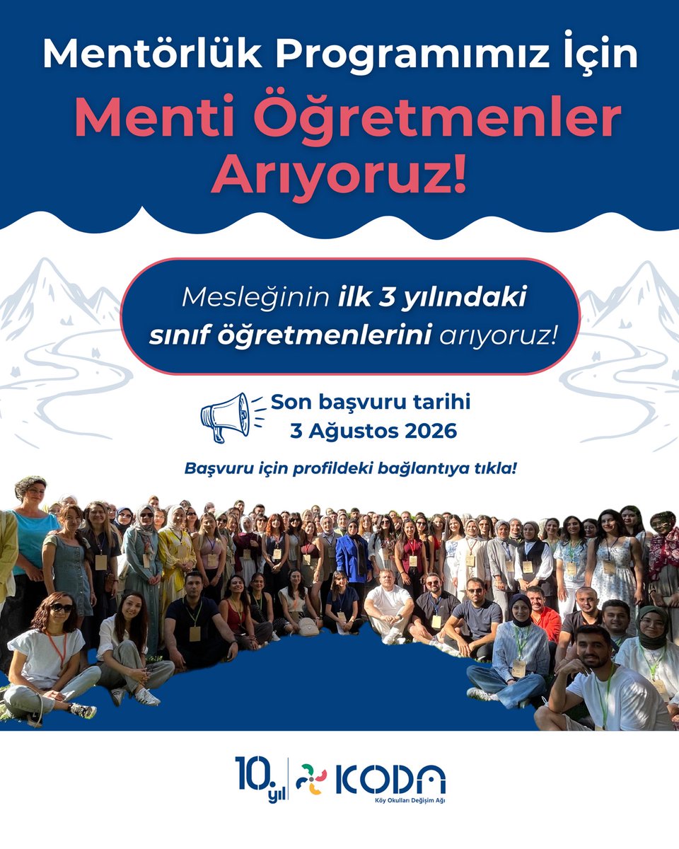 kodegisim's tweet photo. Mentörlük Programımıza Menti Öğretmen olarak dahil olmak ister misin?

🌱 Menti öğretmen başvurularımız başladı!

Mesleğinin ilk 3 yılındaki sınıf öğretmenlerini arıyoruz. https://t.co/50fAxuAM0l