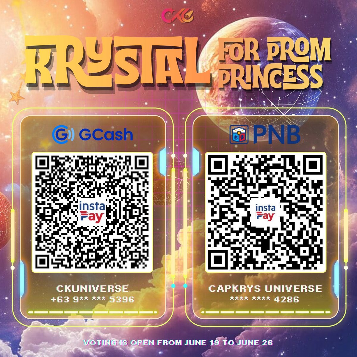 capkrysuniverse's tweet photo. 𝐎𝐏𝐄𝐑𝐀𝐓𝐈𝐎𝐍: 𝐏𝐑𝐎𝐌 𝐏𝐑𝐈𝐍𝐂𝐄𝐒𝐒 𝐓𝐀𝐋𝐀 👑

Attention, sparCKles and Talians! 

Commander #KrystalMejes is currently holding the #1 spot in the Star Magical Prom: The Future Stellar Awards – Prom Princess rankings, but the mission is far from over! 

With only two days remaining before voting closes on June 26, now is not the time to become complacent. Rankings can change at any moment, and every vote will play an important role in helping our commander maintain her position until the very end.

Let’s finish this mission strong and continue working together to help our commander secure her place as Prom Princess! 🚀