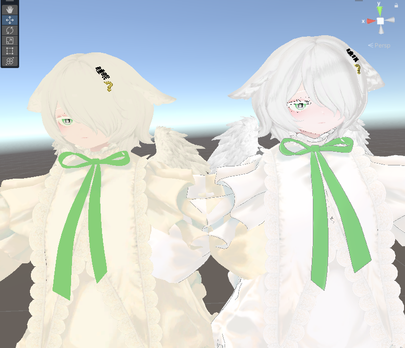 HALcha_vrc's tweet photo. 左がQuest対応(VeryPoor)　左がPC https://t.co/vlKR4OOgYG