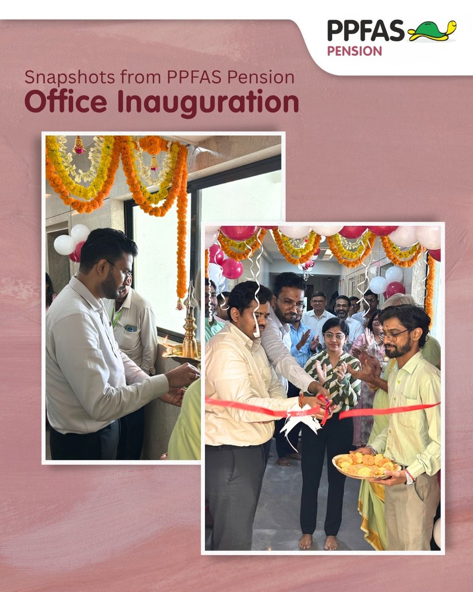 ppfaspension's tweet photo. We are delighted to share the inauguration of the PPFAS Pension office.
Sharing a few moments from the opening ceremony.

#PPFASPension #NPSIndia https://t.co/LrASgdPEKx