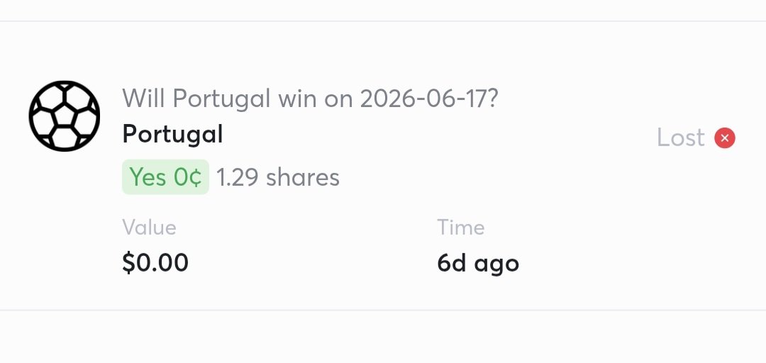 Bidadari1995's tweet photo. EXPECTATIONS VS REALITY!

Expected a solid win from Portugal, but DR Congo held them to a 1-1 draw. A truly painful prediction loss! 💔

Check out the predictor challenge here:
🔗 https://t.co/vj4usNuFVP

​#CwalletPredictor
#FIFAWorldCup2026
#FootballPrediction https://t.co/gup91aVnty
