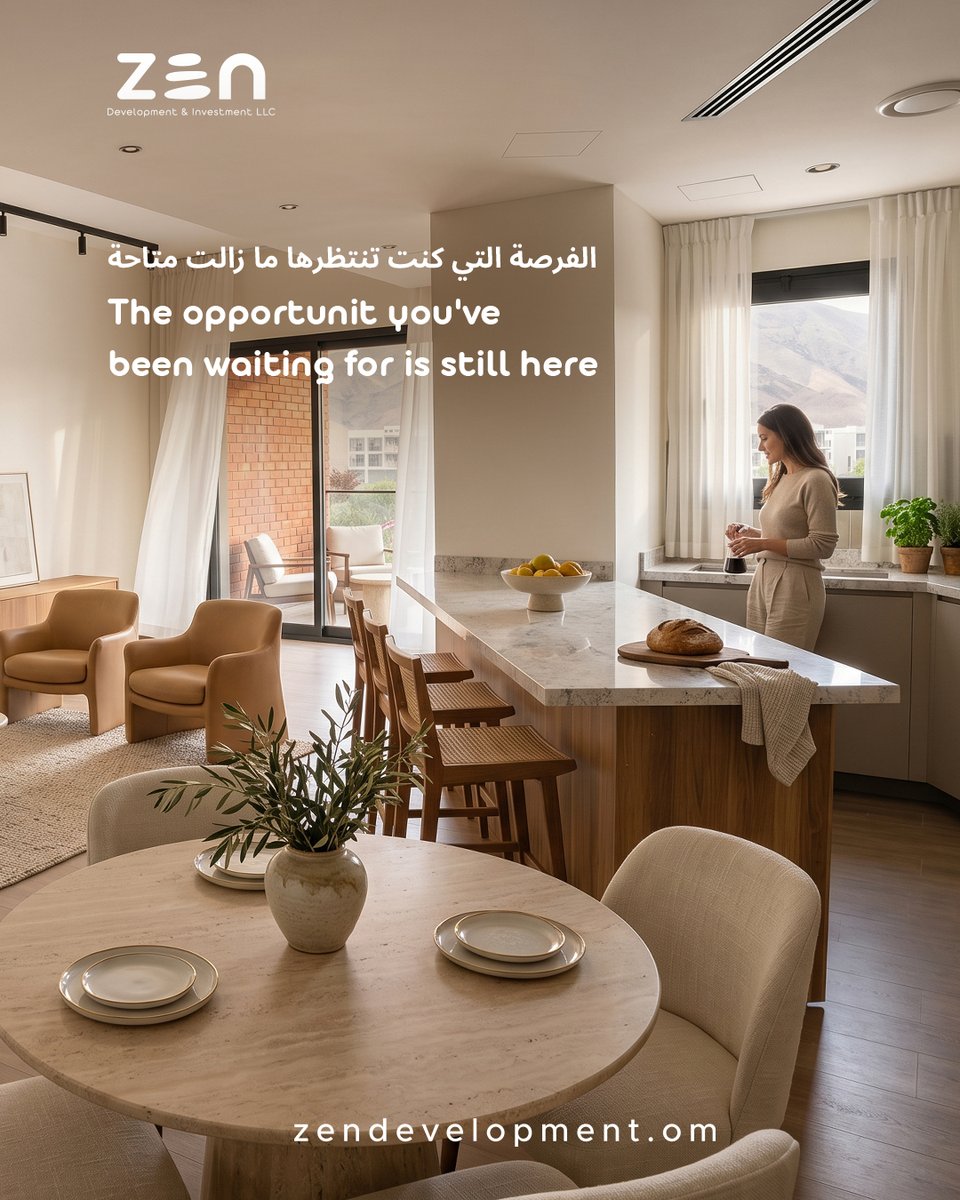zendev_om's tweet photo. تبقّى عدد محدود من وحدات اللوفت في مساكن زين، مسقط باي.
بتصاميمها المرتفعة، ومساحاتها الخارجية الخاصة، وإطلالاتها التي تقرّبك من جمال الطبيعة، تقدّم كل وحدة أسلوب حياة استثنائياً في أحد أرقى العناوين السكنية في مسقط.

هذه فرصتك الأخيرة لامتلاك إحدى وحدات اللوفت المتبقية في مساكن زين.

استكشف مساكن زين من خلال الجولة الافتراضية عبر موقعنا الإلكتروني: https://t.co/saUgpIqIiS أو قم بزيارة الشقة النموذجية.
للمزيد من التفاصيل والحجوزات، تواصل معنا على: 90996888 أو عبر البريد الإلكتروني: sales@zendevelopment.om

The Final Lofts at Zen Residences
A limited number of lofts remain at Zen Residences, Muscat Bay.

Designed with elevated layouts, private outdoor living, and views that bring you closer to nature, each loft offers a distinctive way of living in one of Muscat’s most exceptional addresses.

This is your opportunity to own one of the final lofts at Zen Residences.

Explore Zen Residences with a virtual tour on our website: https://t.co/saUgpIqIiS or Come visit our show apartment!
For more details and bookings, contact us at 90996888 or via email at sales@zendevelopment.om