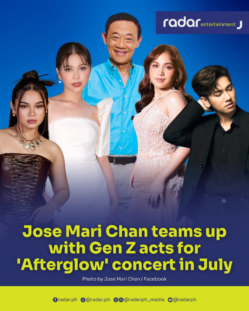 radarph_media's tweet photo. Is it Christmas already? Not quite. But seeing Jose Mari Chan back on stage is enough to make Filipinos check their calendars.

The OPM legend is set to headline “Afterglow: Songs of the Heart” on July 11 at the PICC Plenary Hall, bringing his timeless love songs to fans old and new.

Adding a fresh twist to the evening are rising stars JM dela Cerna and Marielle Montellano (collectively known as JMIELLE), alongside Lyka Estrella and Kolette Madelo.

Known as the unofficial herald of the Christmas season, Chan proves that his music isn’t just for December.
With a lineup that bridges generations, “Afterglow” promises a night of nostalgia, romance, and songs that continue to resonate with Filipino audiences decades later.

Christmas may still be months away, but Jose Mari Chan is already giving fans something to look forward to.

(✍️: Denchelle Castro, 📷: Jose Mari Chan) 

#radarPH #radarPHEntertainment