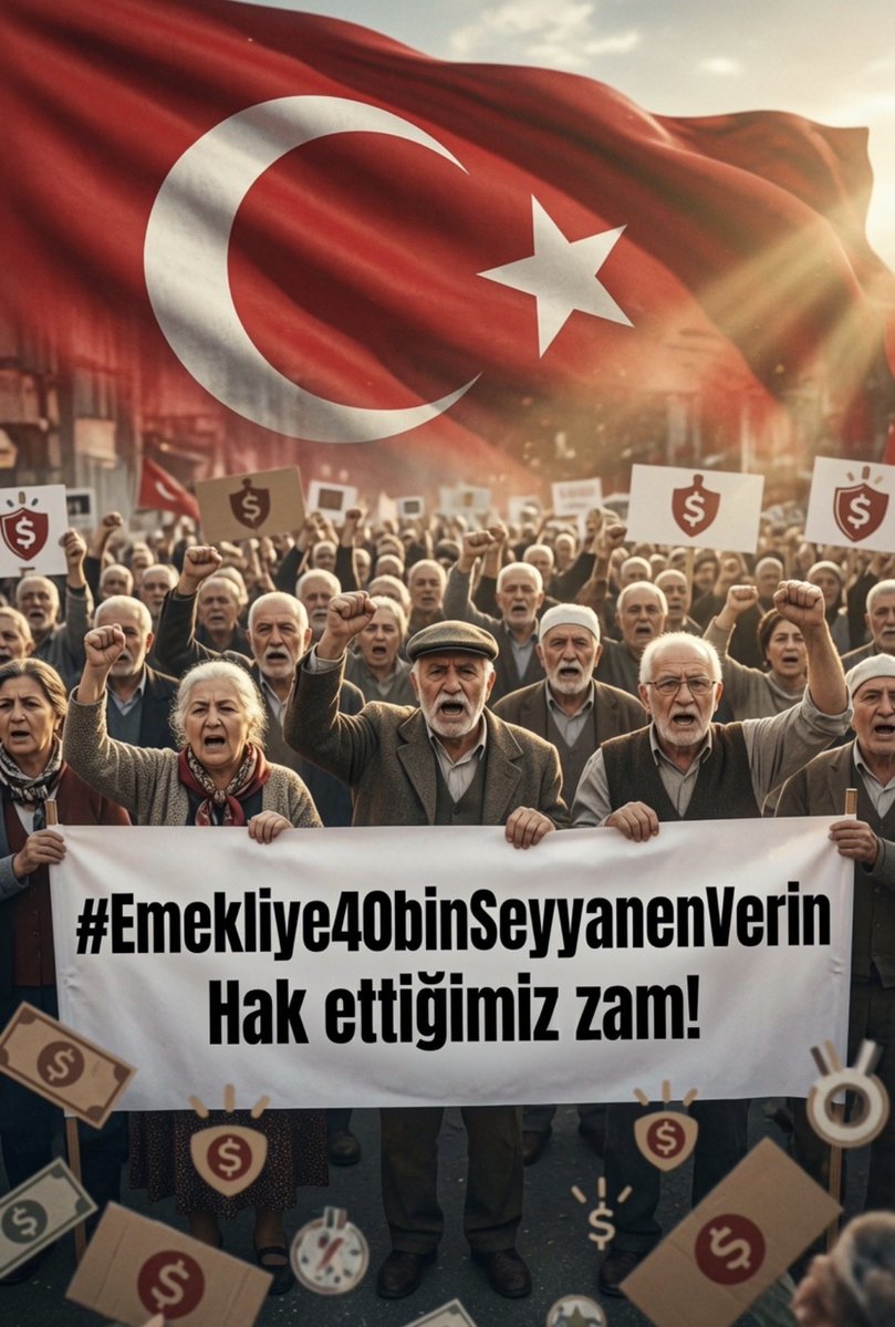 fortuna750811's tweet photo. Emekliyi açlık sınırına iterek,
geçim sıkıntısıyla susturabileceklerini sananlar yanılıyor.

Milyonlarca emekli yaşadığı kaybı da, verilen sözleri de unutmaz.

Son sözü baskı değil,
milletin iradesi söyler.

#Emekliye40BinSeyyanenVerin https://t.co/Pafi5nSSQN