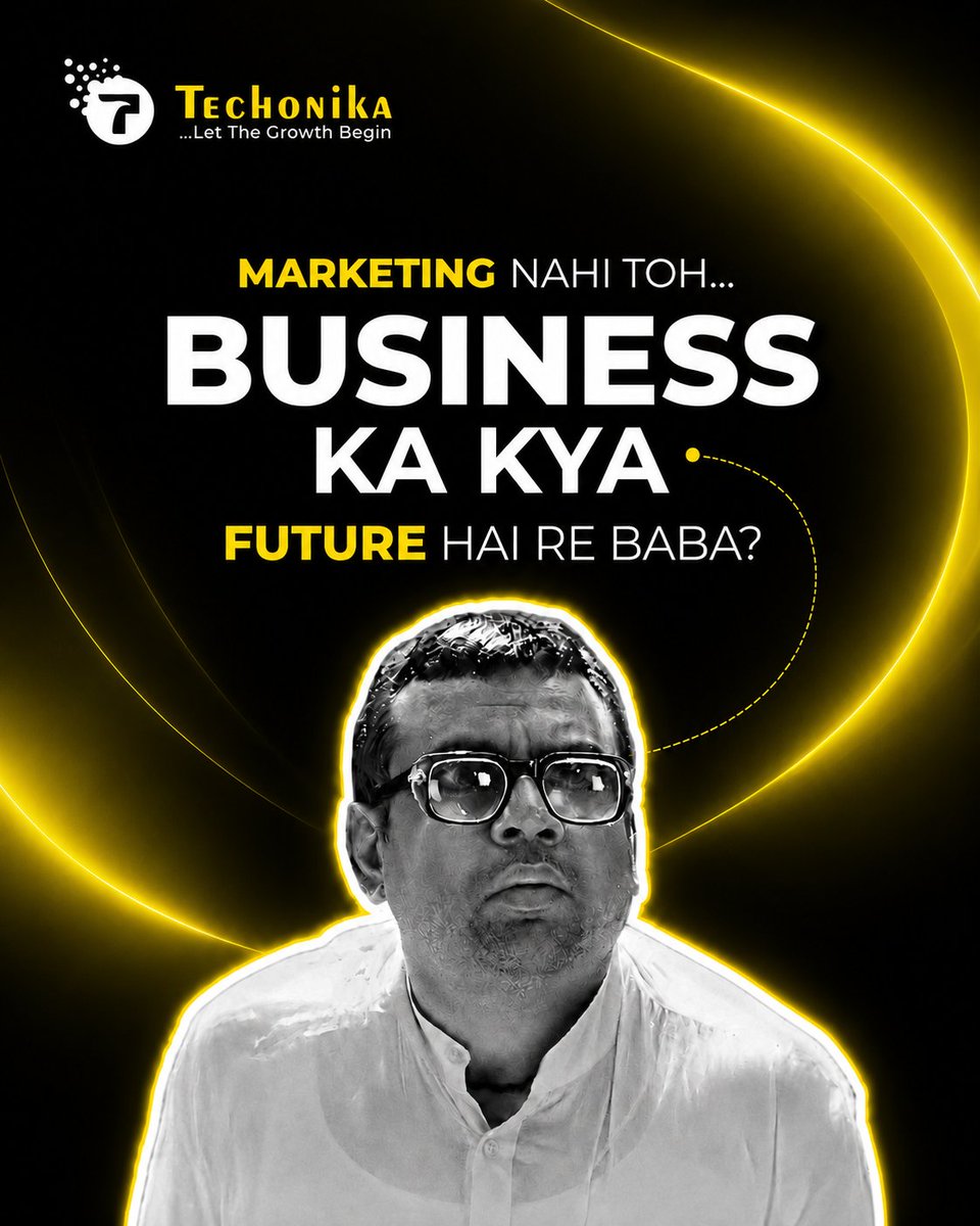 techonika's tweet photo. Marketing nahi toh business ka kya future hai? 🤔

Visibility = Opportunities.
Opportunities = Growth.
Aaj ke market mein jo dikhta hai, wahi bikta hai. 🚀

#Marketing #BusinessGrowth #DigitalMarketing #Techonika #Startup #Branding #LeadGeneration https://t.co/99fyn8sPoS