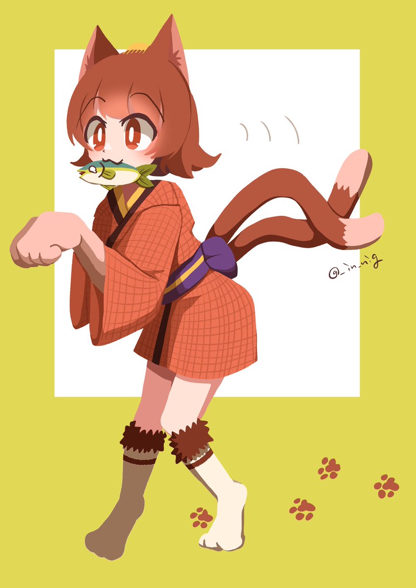 _in_nig's tweet photo. 🐟🐈  #野々原茜 https://t.co/CLTNNeVrCl