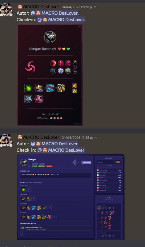 DesLoverLoL's tweet photo. Agree! few months ago we found the trick of HoB clean resets + damage (and combining with fiend hunter bolts to geat the same profit of extremely high AS, but also applying guaranteed crits on Qs). 
On my community we work on that cooking of different buildings & explainning how them works (as diferent playstyles). 🐶👍