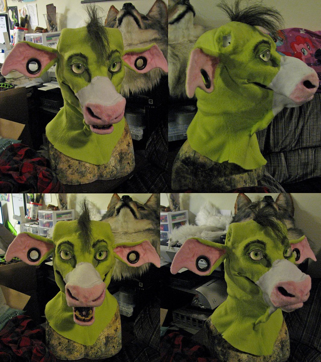 crystumes's tweet photo. Process of making the Fleecerot Tumult bovine character head! https://t.co/TZN18GSXk6