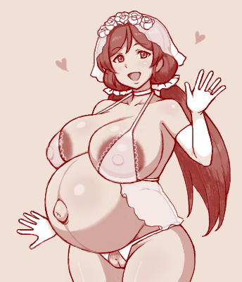 knightraid000's tweet photo. ボテ腹ドスケベウェディングの季節ですね https://t.co/dwL1aToe0R