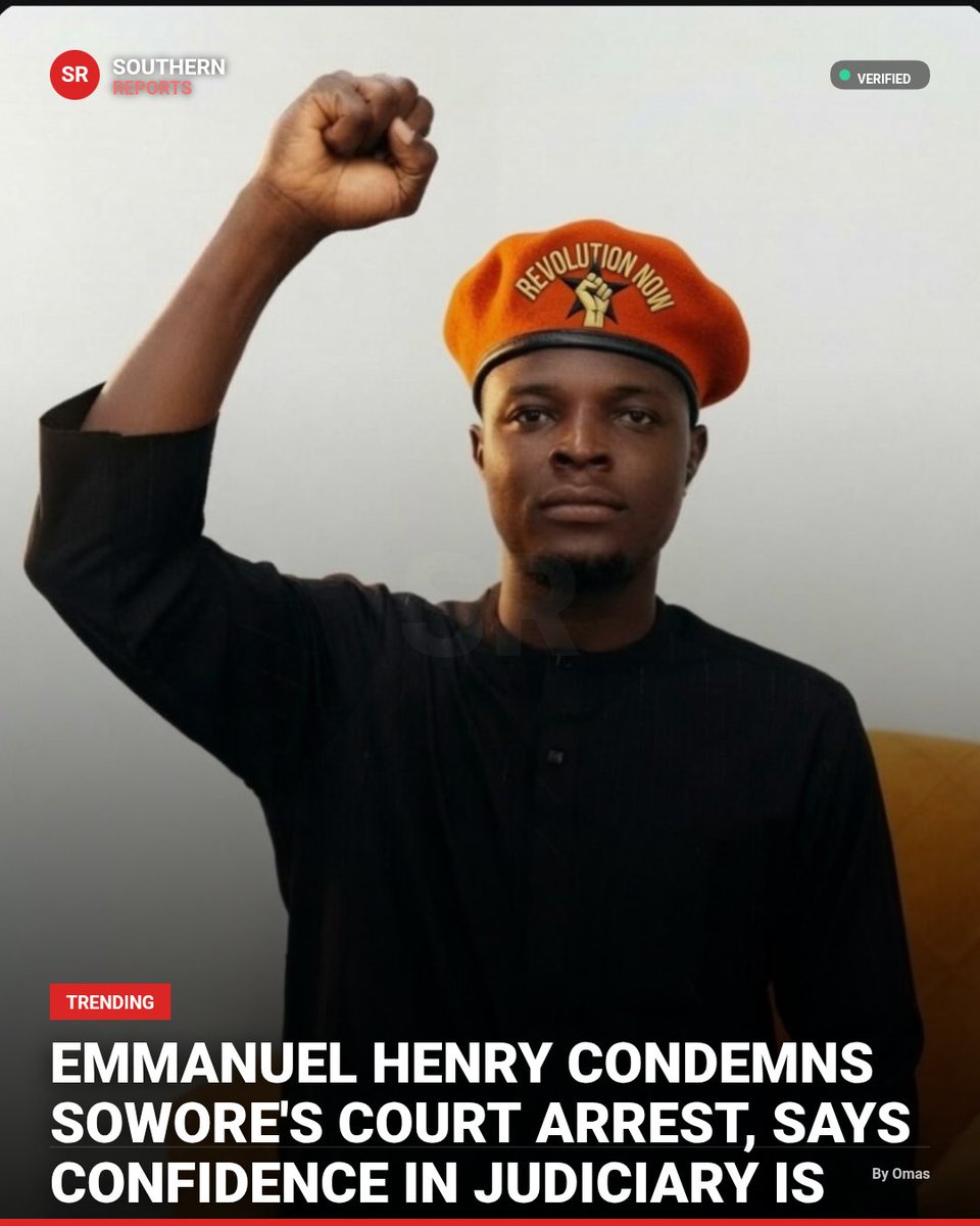 emah_henry's tweet photo. Emmanuel Henry Condemns Sowore's Court Arrest,  Says Confidence In Judiciary Is being Eroded. https://t.co/QxB6WChxIS https://t.co/oeRDzZ2cMU