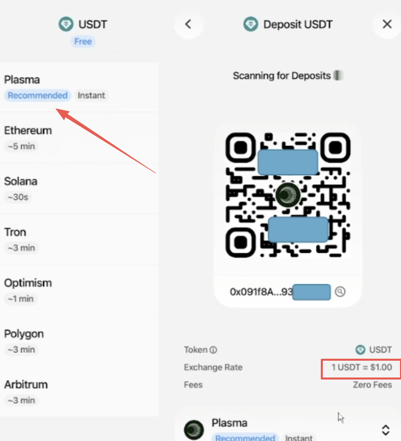 Deposit USDT