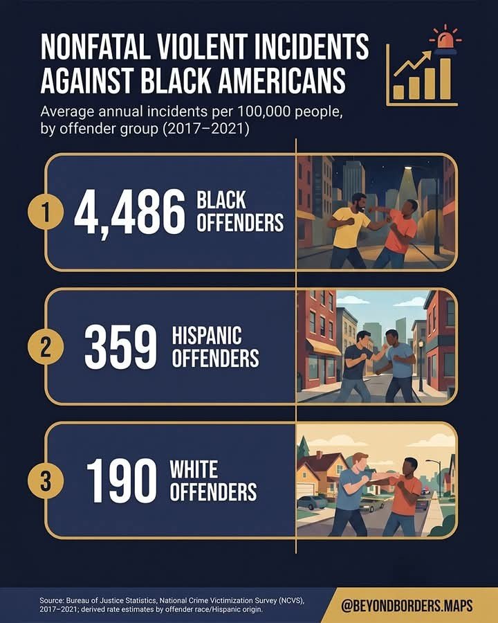 TTRebel365's tweet photo. Wow,  imagine that,  black Americans are 23-24 times more likely be in a violent incident with other black Americans than they likely to be with a white Americans. WHY is that? 😉🇹🇹 https://t.co/ZzuIYMujXC