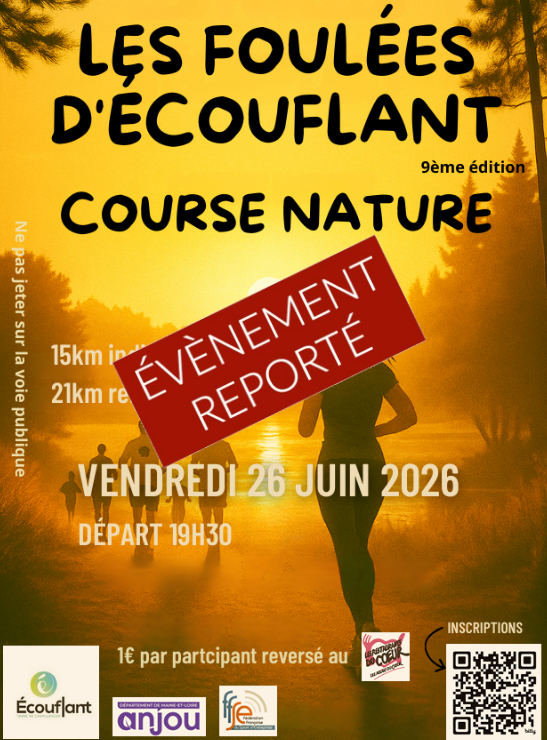 passionsports49's tweet photo. 🏃⚠️Compte tenu de l'arrêté préfectoral qui interdit les manifestations sportives de plein air et l'accès aux forêts (Sablières), et afin de préserver la santé des coureurs, la 9e édition est reportée au vendredi 11 septembre 2026.

#sportangers #sport #run #running #coursenature https://t.co/q7uihcA7u2
