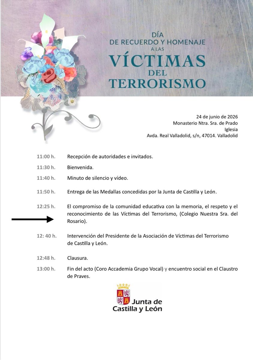 FsieValladolid's tweet photo. @fsiecl asiste con el colegio Ntra Sra del Rosario, dominicos de Valladolid @ColeDominicos al día de recuerdo y homenaje a las víctimas del terrorismo @jcyl @educacyl @alferma1 @AyuntamientoVLL @Dip_Va @MIsabelBlanco @SMAF12360 #cyl https://t.co/yffMWlhbik