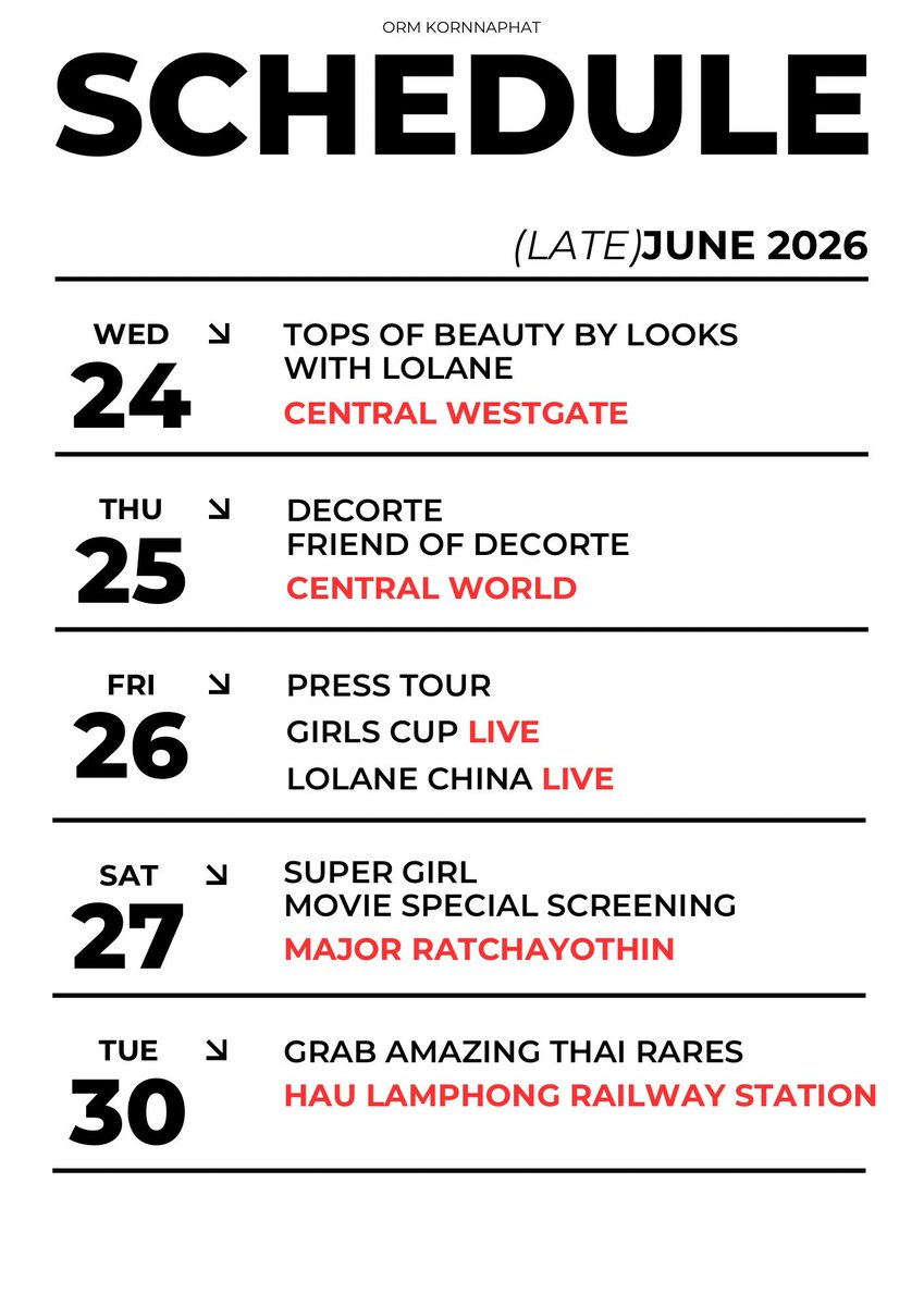 bleuefly's tweet photo. (ORM) schedule & launch june/26 ♥️🎬💭
—— #ormkornnaphat, #reminders for me https://t.co/2gjsAMEzWR