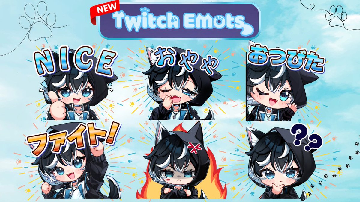 bitter_dog1's tweet photo. 今夜より配信復活！

それに先立ち
『新Twitchスタンプ』登場🎉🎉

今夜は21時からめっちゃカメレオンコラボ！
スタンプ使いに来てね！ https://t.co/JHVXM3y3GQ