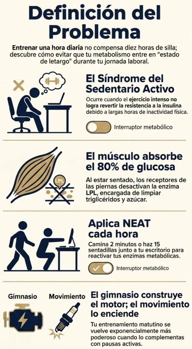 amunevar10's tweet photo. Termogénesis por actividad sin ejercicio. Levantarte y caminar 2 minutos cada hora, o hacer 15 sentadillas al lado de tu escritorio rompe ese letargo. https://t.co/Yqg4Z7mSfk