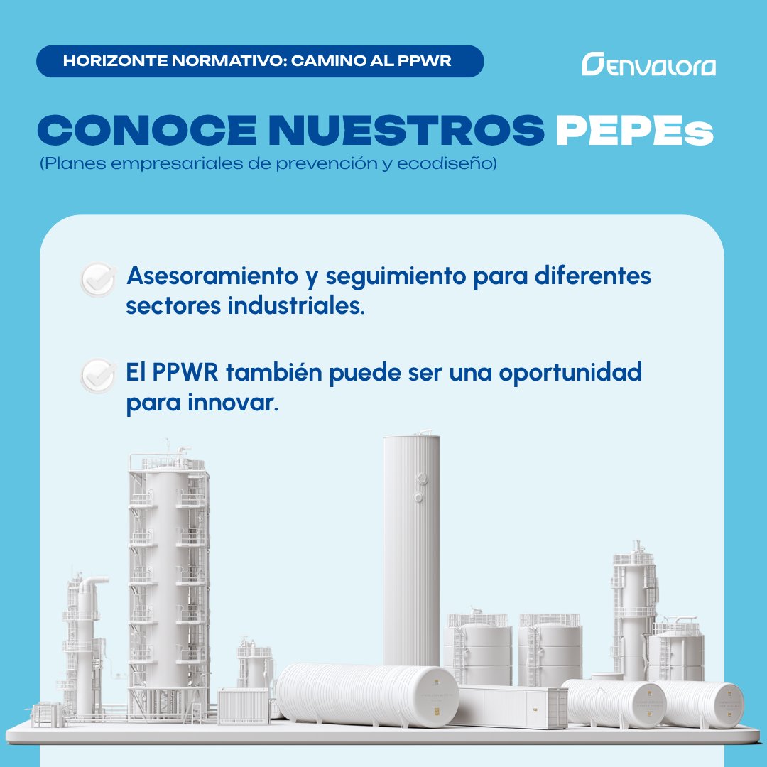 Envalora_es's tweet photo. ♻️ El mejor residuo es el que no llega a generarse.
Con el #PPWR, el ecodiseño cobra más importancia que nunca: menos material, más reciclabilidad y mayor circularidad desde el #diseño del #envase.
👉 Descubre por qué será clave para la adaptación al nuevo #reglamento. https://t.co/7q99gFUFV4