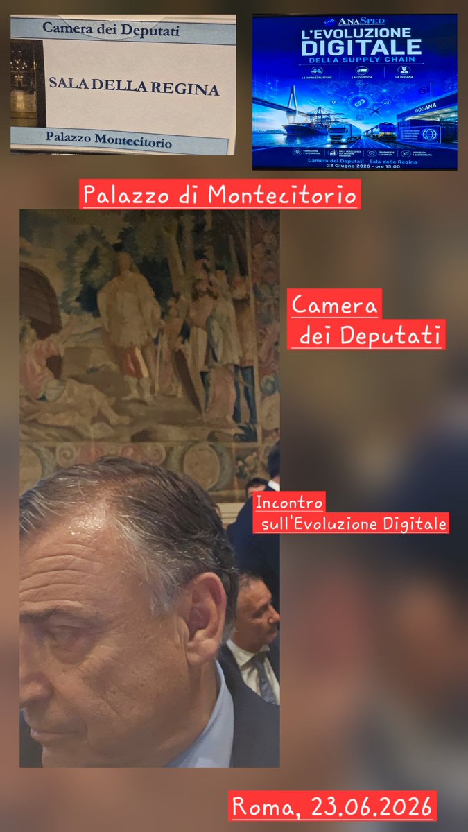 GiuseppeRinal10's tweet photo. Evoluzione digitale della Supply Chain: una sfida che coinvolge persone, competenze e organizzazioni

Ho partecipato con interesse all'incontro dedicato all'evoluzione digitale della Supply Chain, svoltosi presso Palazzo Montecitorio, sede della Camera dei Deputati. https://t.co/5IKTa4AELT
