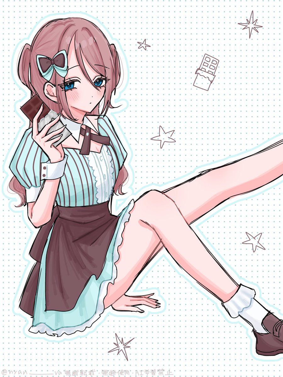 nyun__va's tweet photo. チョコミント
#創作 https://t.co/sriij8IEi4