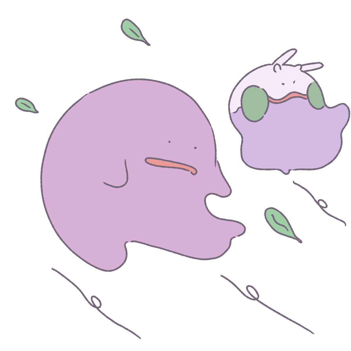 miniryu0diary's tweet photo. 風に飛ばされるメタモンとヌメラ

#イラスト #ポケモン https://t.co/No0rXmlD3k