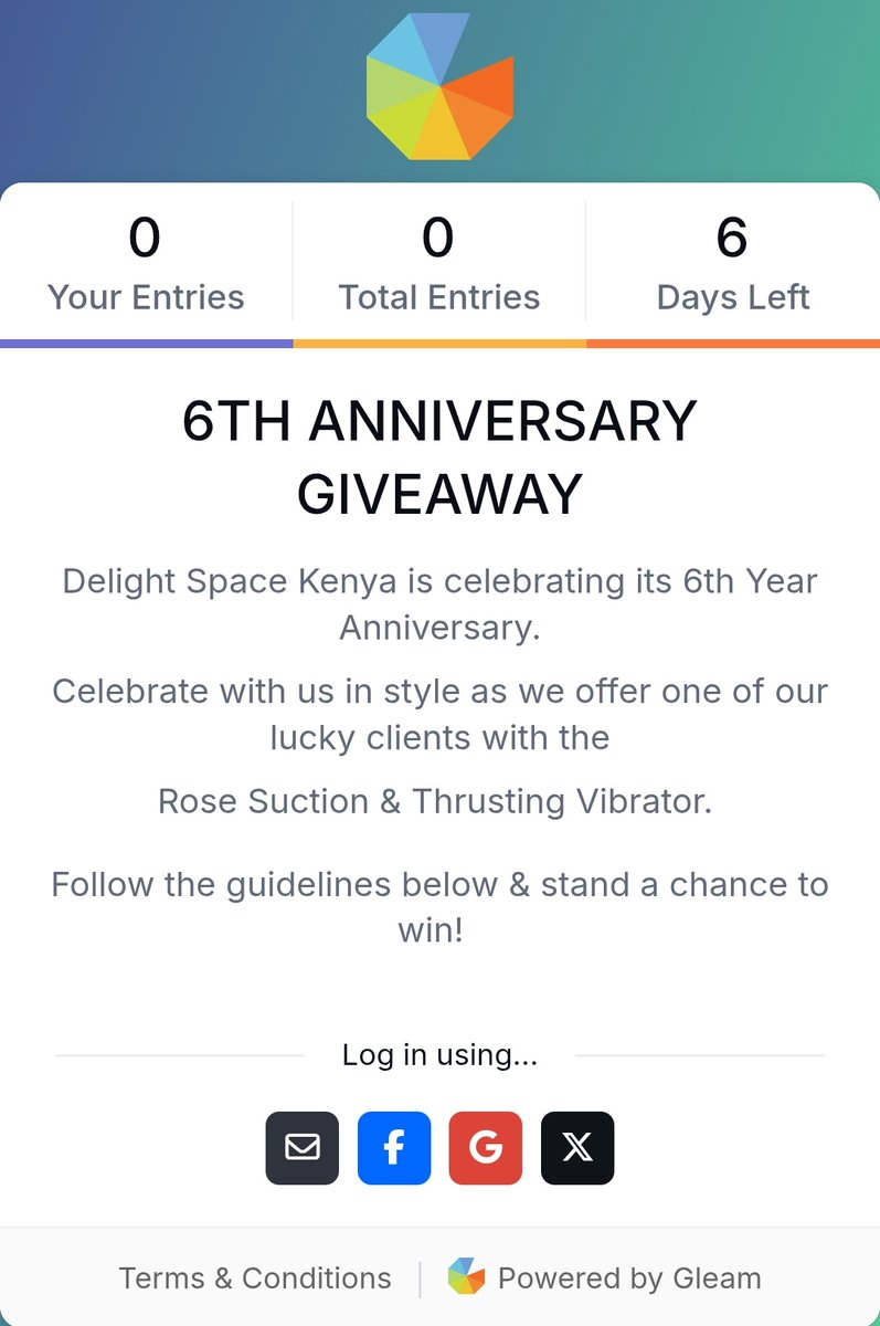 delightspaceke's tweet photo. Delight Space Kenya is celebrating its 6th Year Anniversary. Celebrate with us in style as we offer one of our lucky clients with the Rose Suction &amp; Thrusting Vibrator. 

Follow the guidelines below &amp; stand a chance to win!  

https://t.co/idTcCD5nDw

Ends on 30th June, 2026 https://t.co/3360TOxSzW