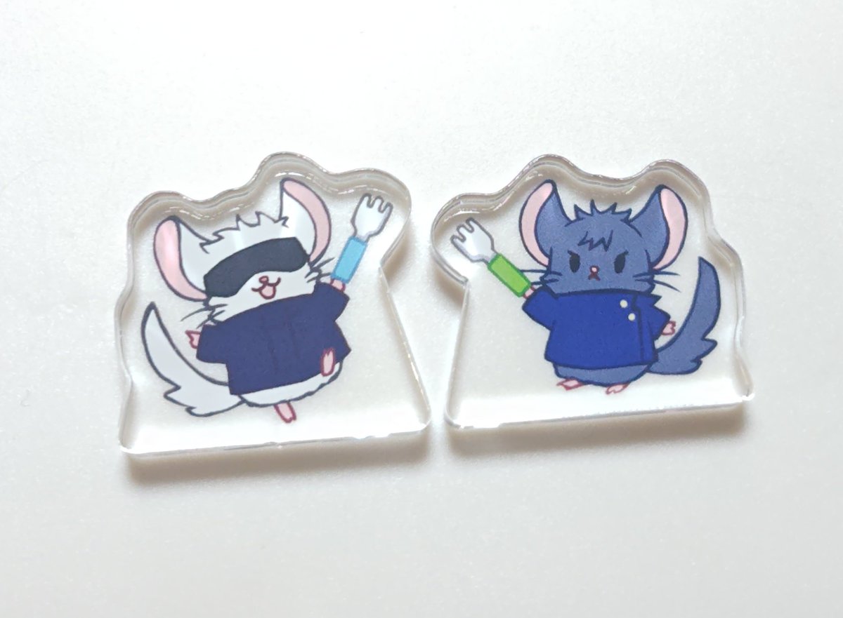 chococo01_18's tweet photo. チラ五伏の自立ミニアクスタ届いた！！
可愛い〜🩵💚
ちなみにこの2匹は番なのでバラ売りではなくセット売りです🙇‍♀️ https://t.co/LIInGYPwWi
