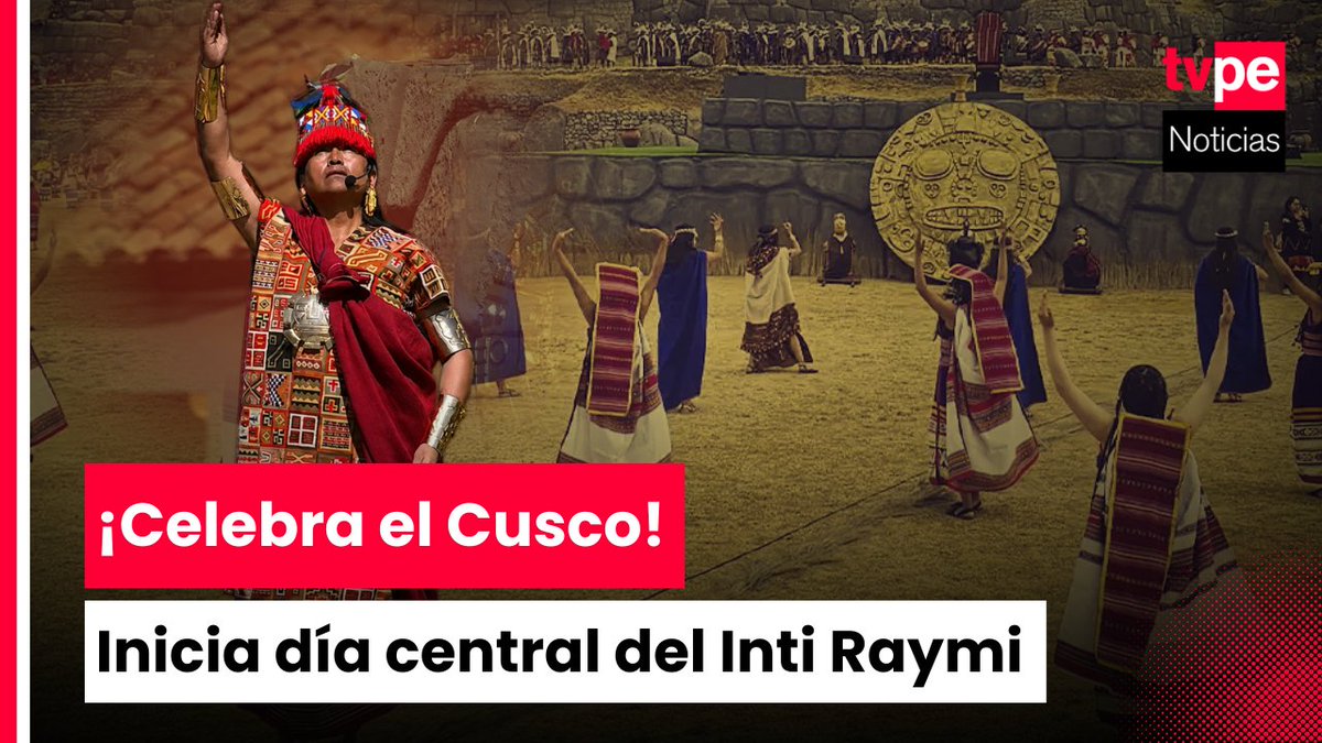 noticias_tvperu's tweet photo. ☀️🌞 La alegría, el color y la tradición ya se viven en la Ciudad Imperial. Los habitantes de la histórica región, celebran el día central del Inti Raymi, una de las festividades más importantes del calendario andino. A través de la señal de TVPerú, podrás disfrutar de una cobertura ininterrumpida desde el Cusco.

https://t.co/dwi1UKdlGO