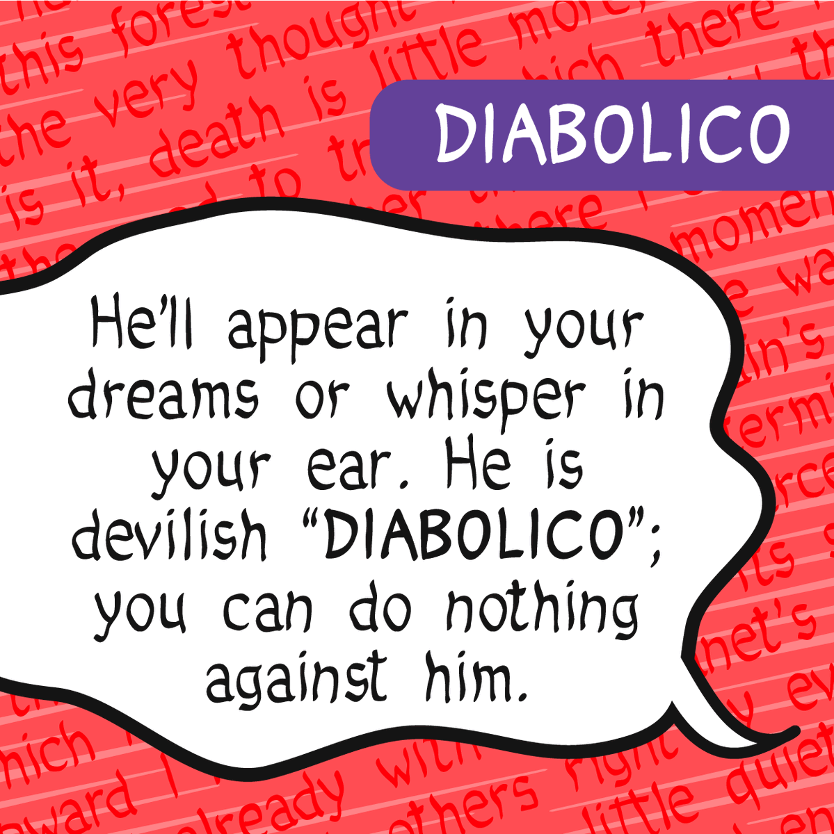 ComicsFontStore's tweet photo. Trembling. Oriental. Modulated. Diabolico โ an ancient feel for modern villains. Commands every dark page. ๐ https://t.co/3aah5fD7BR #comiclettering #horror #villain https://t.co/f0l6WGmPan