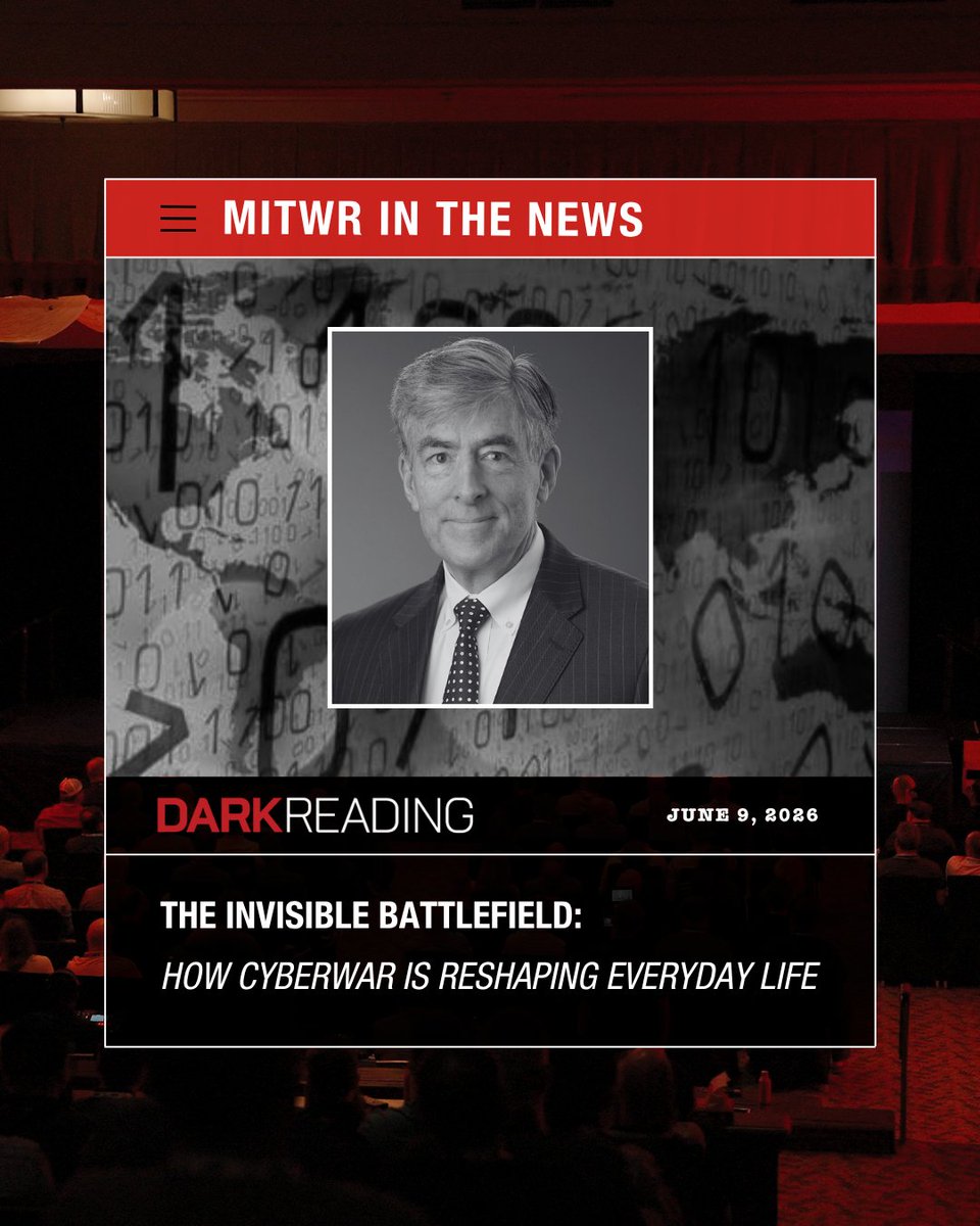 MidnightWarRoom's tweet photo. From Chris Inglis—first U.S. National Cyber Director and Midnight in the War Room leader—on the invisible battlefield of cyber war and how it’s reshaping everyday life.
A must read: https://t.co/9XNiy79l0H https://t.co/F331i9DNPZ