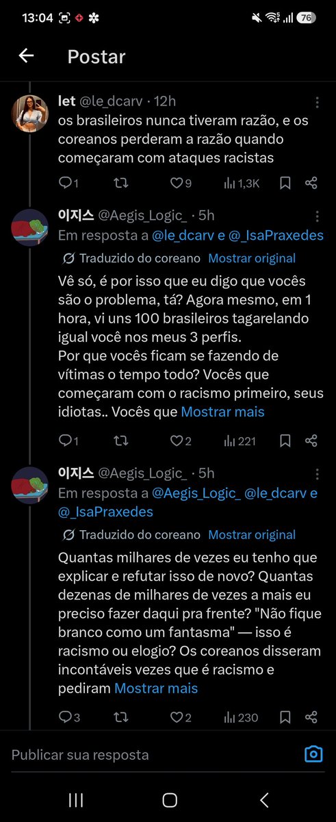 baladadoloucom's tweet photo. To rindo que essa brasileira foi querer defender os coreanos e tá  levando xingo deles tbm hahaha Bem feito pra aprender a não  defender essa galera 😅 https://t.co/KRFLCxjRfX
