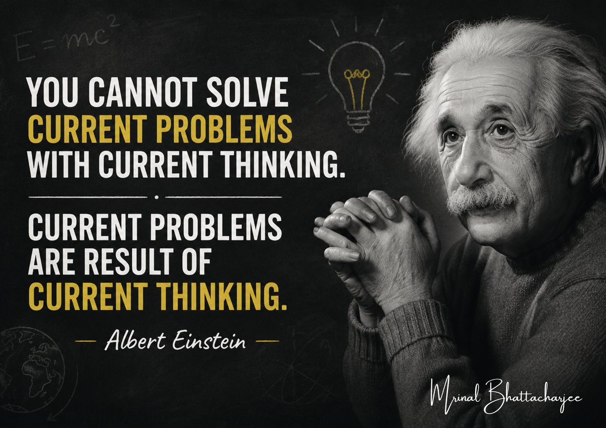 mrinalb2021's tweet photo. "The measure of intelligence is the ability to change."
— Albert Einstein

#Change #GrowthMindset #Innovation #Wisdom #ThinkDifferent https://t.co/S6k833wGVL