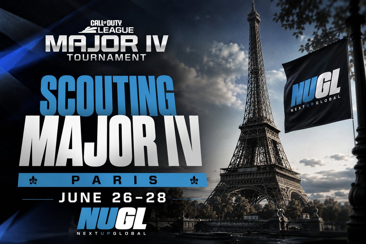 NextUpGlobal's tweet photo. BIG NEWS! ‼️

 Next Up Global will be attending @ParisM8 Major 4. 

Stay Tuned... 

#Challengers #CDL #CODLeague https://t.co/9R5WgiCXCs