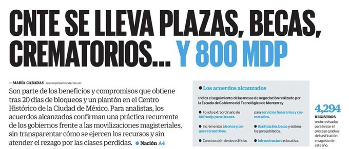 GuacamayanLeaks's tweet photo. Lo que le costo a México que el #CNTE no opacará el #mundialdefútbol2026 

Claro @Claudiashein lo autorizó con cargo al erario, es decir con cargo a todos los mexicanos. https://t.co/p12vJW3609
