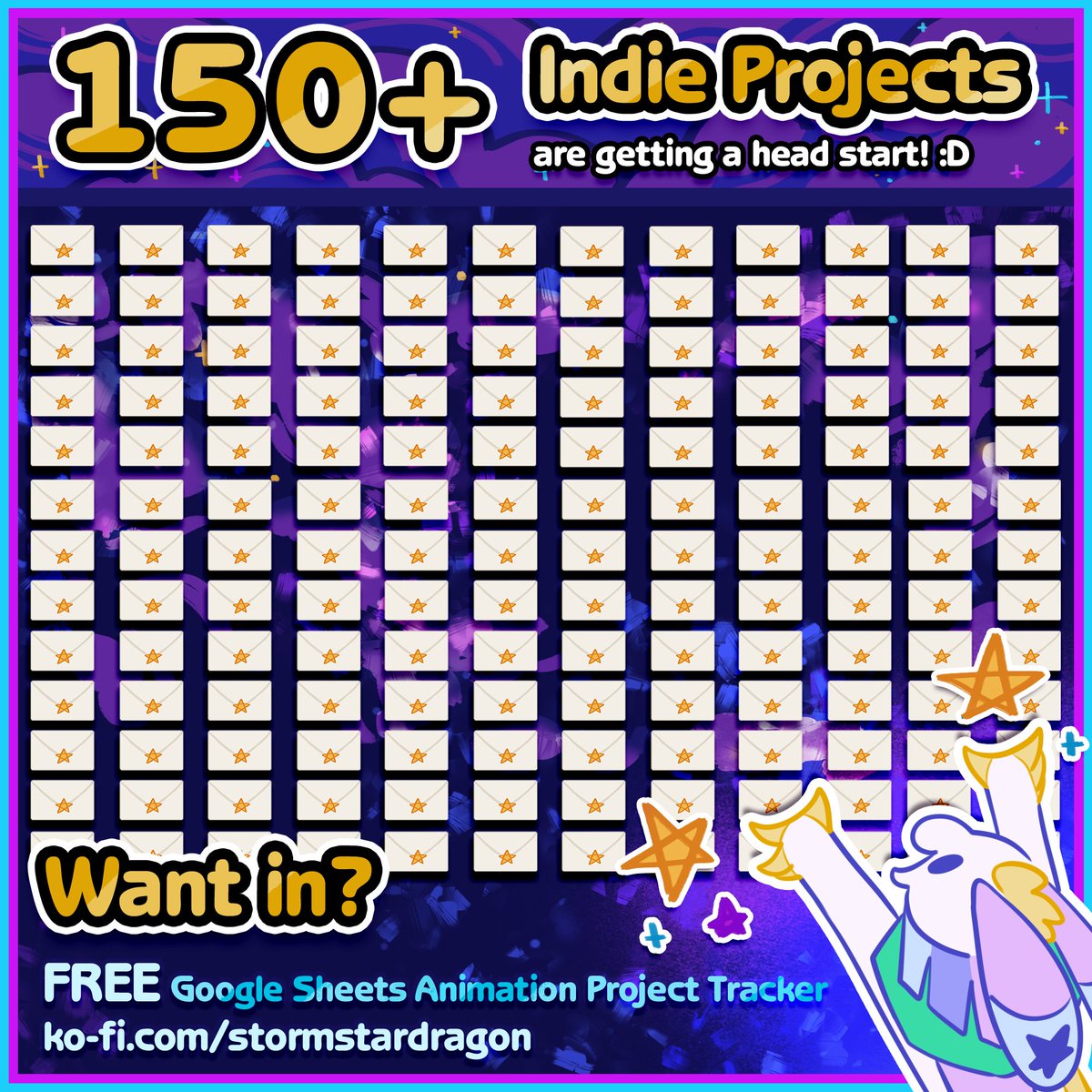 StormStarDragon's tweet photo. It's such a pleasure being able to give you all a boost💜
I had no idea there were so many projects in the works!? 🤯
That's epic!! :D

Got something you'd like to see added to my Google Sheets Animation Project Tracker? 
Shoot me a message! It could make it into an update! 
🛠️🐉 https://t.co/HcqHo6XG2L