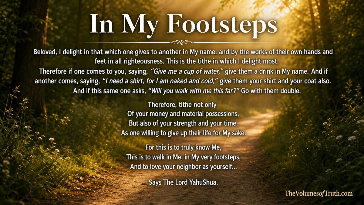 TheTimeHasCome7's tweet photo. ๐ Source: "In My Footsteps" - Words To Live By: Part Two: https://t.co/chcI8SnuSJ
๐ Palabras Por Las Que Vivr: Parte Dos: https://t.co/c7Vt08OAK4
#YahuShua #TheMessiah #Yeshua #Jesus #Christ #walkingwithjesus #knowinggod #tithing #loveyourneighbor #faith #obedience #love https://t.co/jnkLpqfGlR