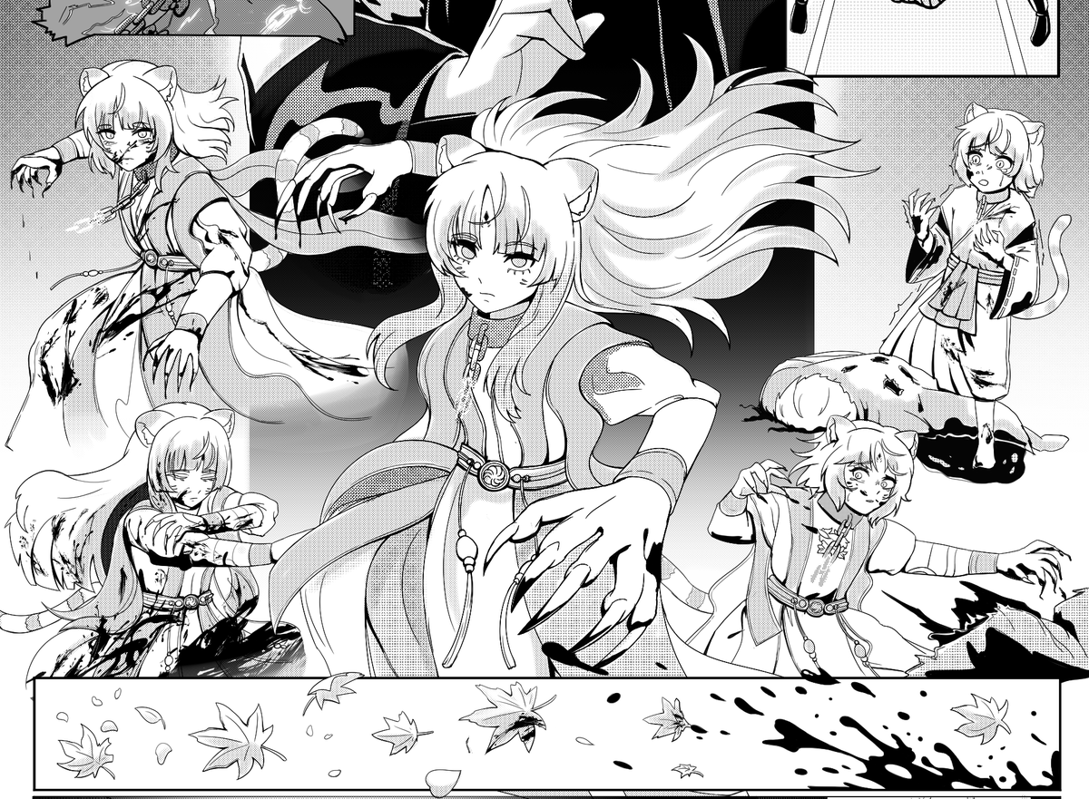 Orenji_Gallery's tweet photo. Fun fact: Mientras ilustraba estos paneles del manga de Taiga, en mi cabeza sonaba Monster de Skillet https://t.co/LwTu7KYi6d
