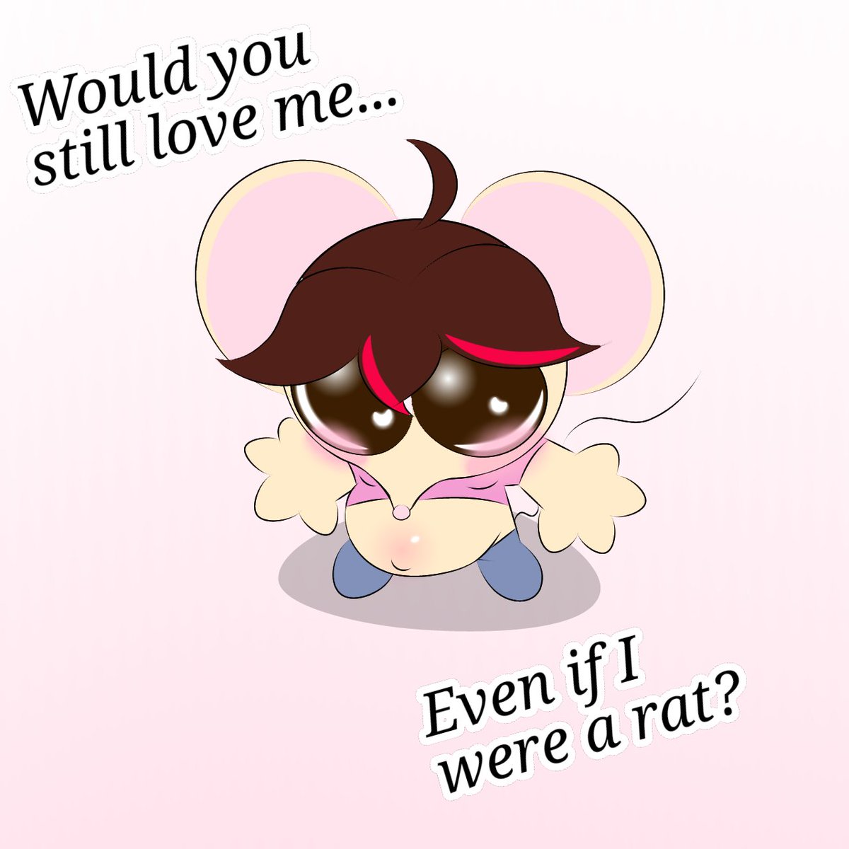 Thymorus's tweet photo. "Ratana do not exist, she can't hurt you...

Ratana: ..."

Another fanart of @HanaPregs
But now she's a small rat https://t.co/gs7cuAtNsJ
