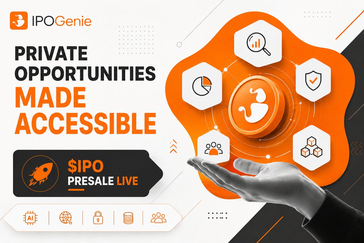 deprofus's tweet photo. RWA has a distribution problem.

Tokenizing assets is the easy part.

Getting everyday investors access to high-quality opportunities before institutions and insider networks is where most platforms still fall short.

That's the gap @IPOGenie is targeting.

Instead of simply putting assets on-chain, IPOGenie combines AI-powered deal discovery, structured risk analysis, and tokenized access to private market opportunities that have traditionally been difficult for retail participants to reach.

What stands out:

• AI-assisted opportunity screening
• Risk-focused evaluation tools
• Access to pre-IPO and private market research
• Utility through the $IPO ecosystem
• A focus on making private markets more accessible to retail users

The biggest gains often happen before an asset becomes mainstream.

The $IPO presale is live, and early participants are positioning themselves before the ecosystem reaches a wider audience.

Join early 👇

https://t.co/eA1qel1UQR

#IPOGenie #IPO #RWA #AI