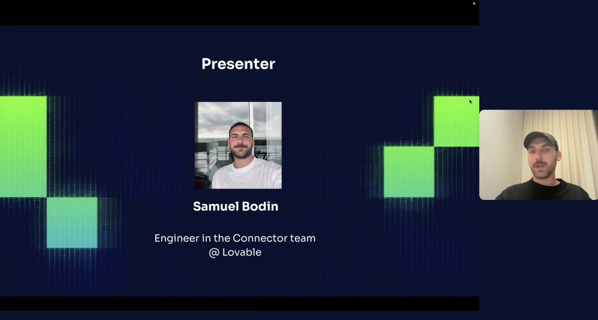 algolia's tweet photo. 💫 NEXT UP at #AlgoliaDevBit → @samdotb from @Lovable is showing how to ship an app with Lovable + Algolia 🚀✨

Starting with a cluttered @NotionHQ second brain, he'll rebuild the entire experience using just a single prompt and 15 minutes.

AI-powered app building. Rapid prototyping. Search-driven experiences. All live. 

Tune in now: https://t.co/ahj3ElyRqG
