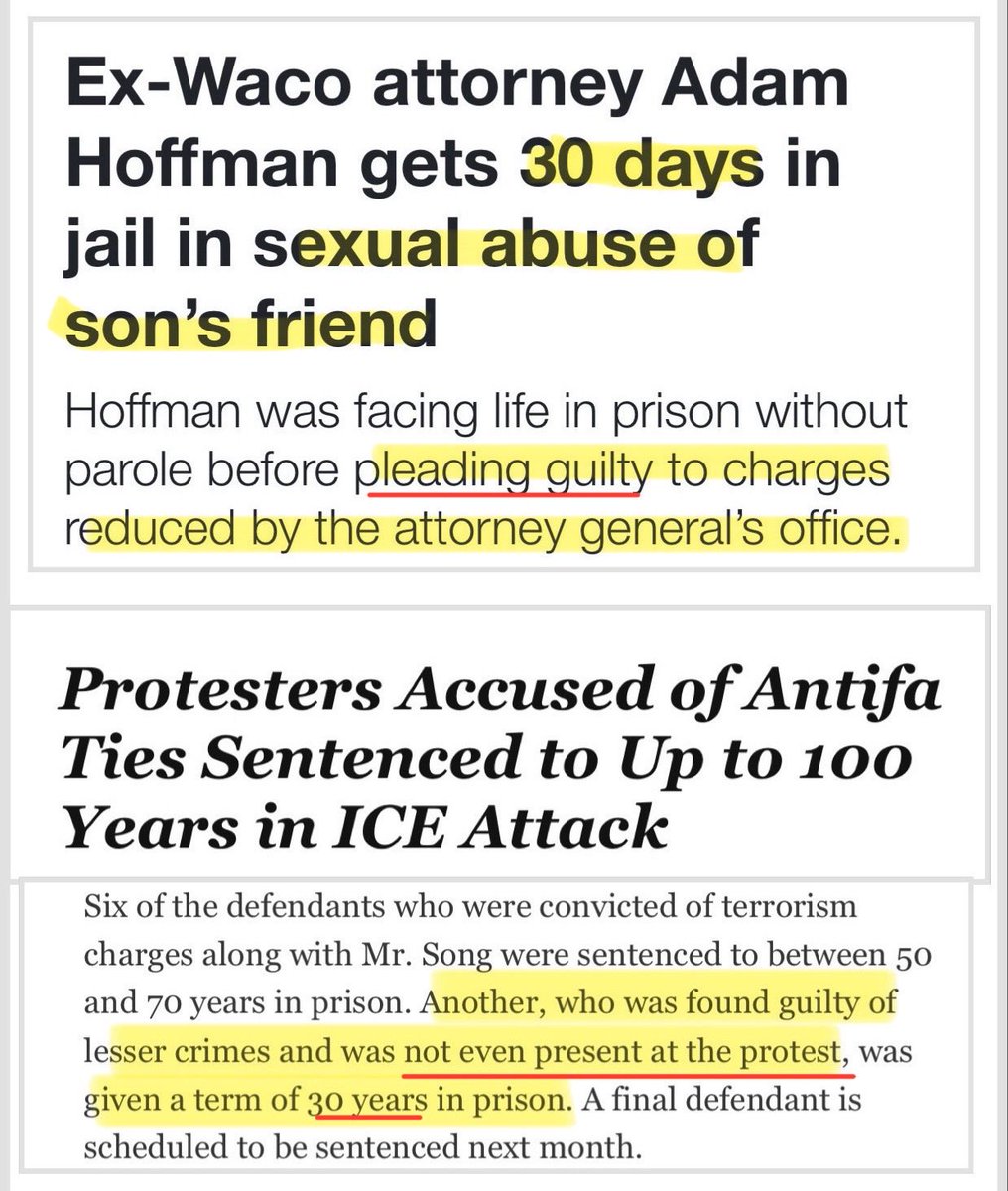 TheJFreakinC's tweet photo. 🚨Texas is showing the new direction of America:

30 days for child sexual abuse.
30 years for opposing the government. https://t.co/kumwvLQcxB