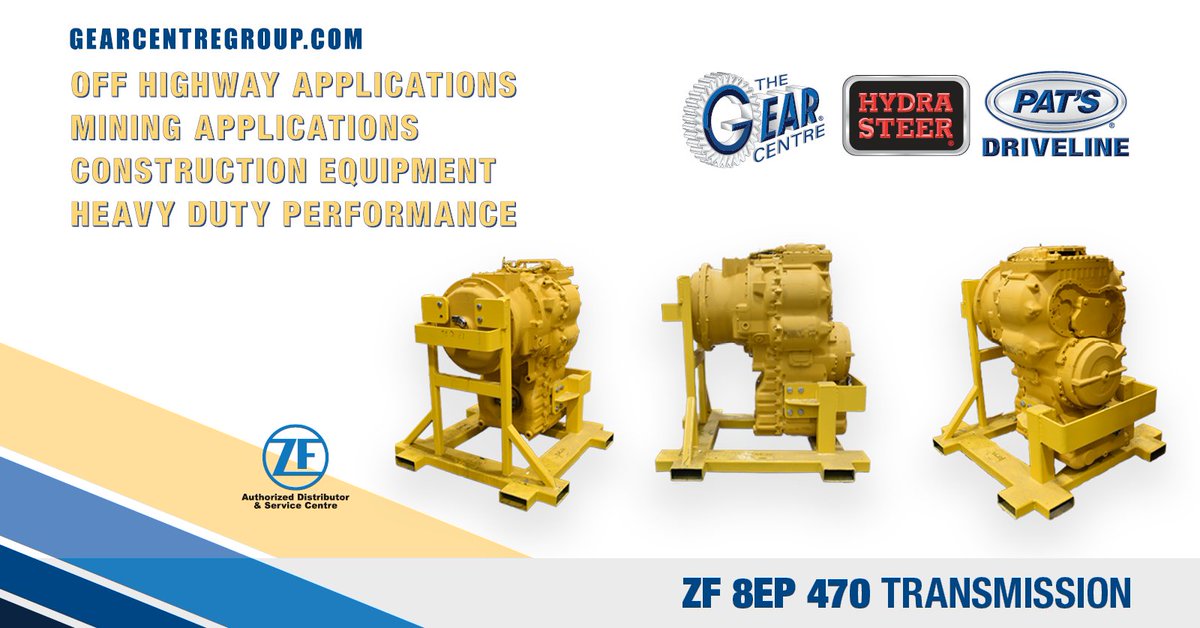 GearCentreGroup's tweet photo. The ZF 8EP 470 transmission is used in mining, construction, and other demanding off-highway applications. 

We provide inspection, repair, and rebuild services to help maximize uptime and keep equipment moving.

#gearcentregroup #transmission https://t.co/3m7Chmk1Pr