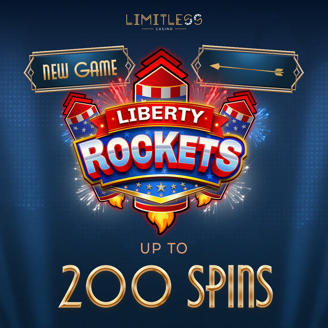 limitlesscasino's tweet photo. 🎇 The best fireworks are the ones you don't see coming.

Liberty Rockets arrives with jackpots, Respins, and a $7,500 tournament.

🎁 Up to 200 Spins

Use Code: 200ROCKETS

PLAY NOW ➡️https://t.co/1AnqBnaTma

Sometimes the second burst is the best one.

#newgame #newgamerelease https://t.co/LP50BYkkMX