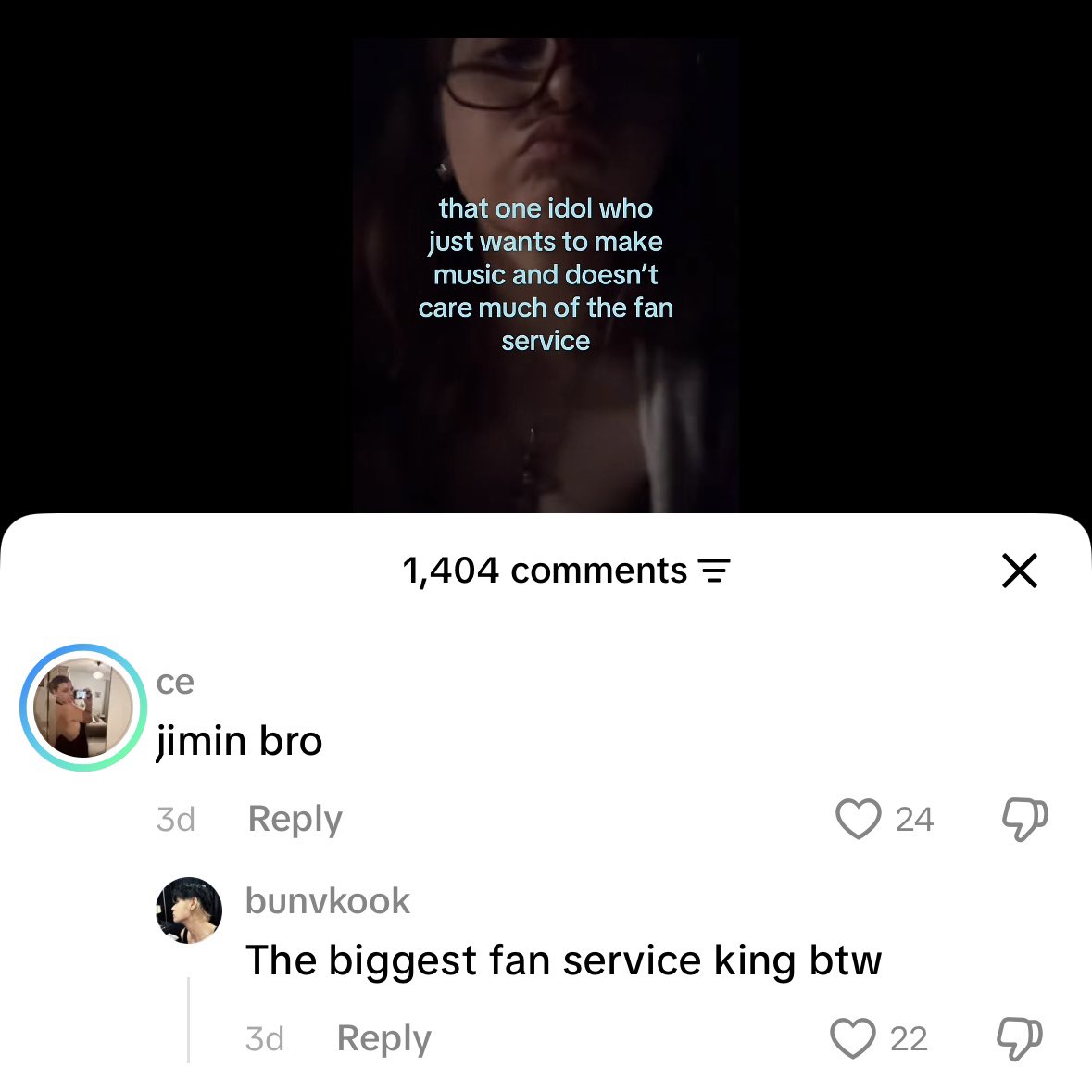lumpiakoomi's tweet photo. what an odd thing to say. 😬 jimin has been incredibly successful and has kept fans invested through the music and artistry he chooses to share. it’s not his fault that he happens to share a close bond with someone who’s part of your ship. https://t.co/rNXzVbMLQ2