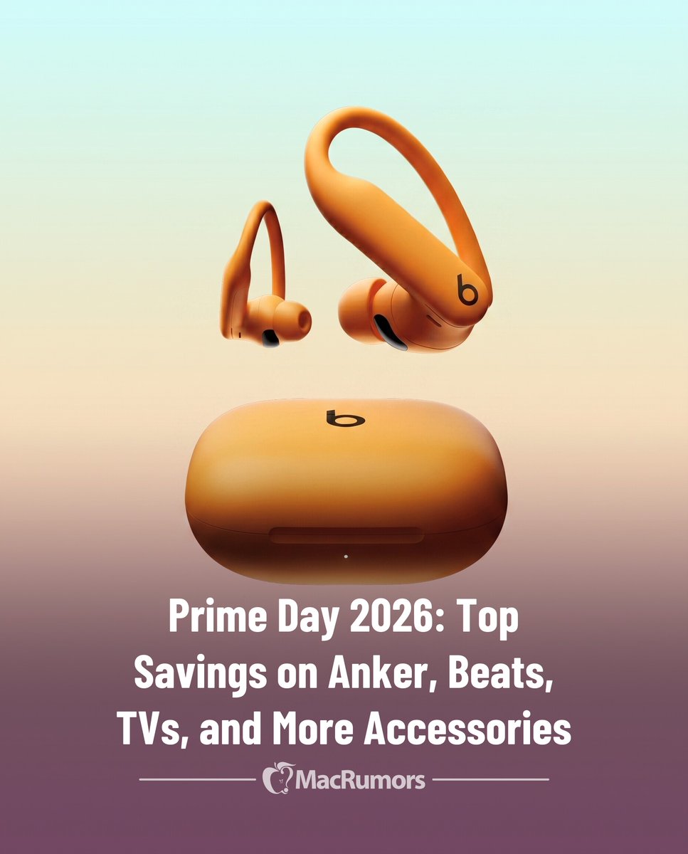 MacRumors's tweet photo. Prime Day 2026: Top Savings on Anker, Beats, TVs, and More Accessories https://t.co/j9jHbnE55F https://t.co/4k9fhE0v6c