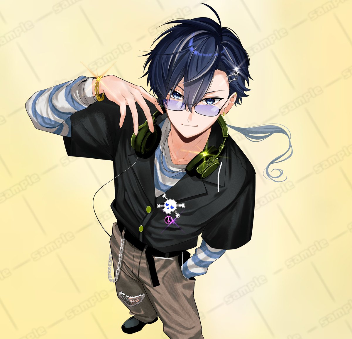 byakuya_reality's tweet photo. 【パネル開け達成】
なんとなんとパネルが一気に開いてLive2D実装権も獲得出来ちゃいました！
近日公開の歌みたのイラストです！

バチバチにかっこいいので沢山見てくださーい！ https://t.co/PZROL5OnRg